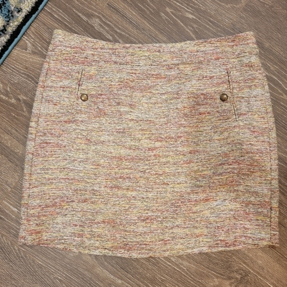 NWOT Ann Taylor LOFT Cotton Poly Tweed Skirt Size 12